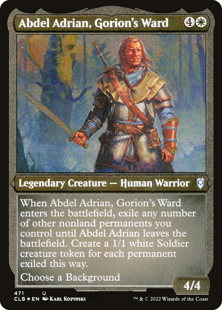 Abdel Adrian, Gorion's Ward (CLB-471)  Etched Foil - Commander Legends: Battle for Baldur's Gate