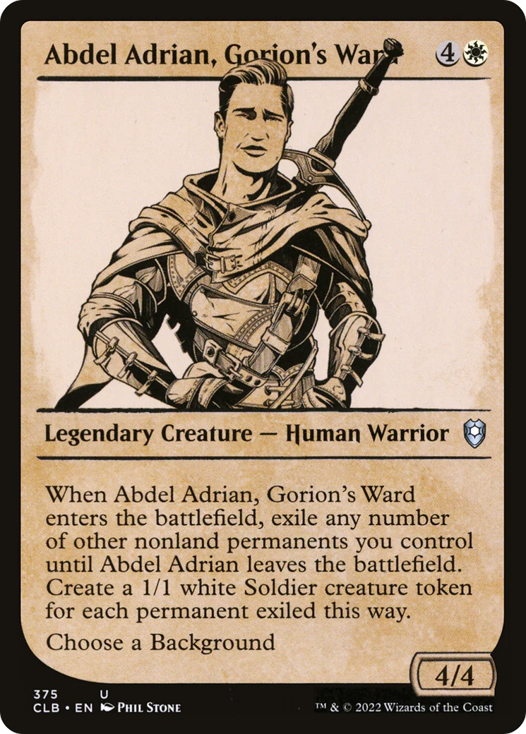 Abdel Adrian, Gorion's Ward (Showcase) (CLB-375)  Foil - Commander Legends: Battle for Baldur's Gate: (Showcase)