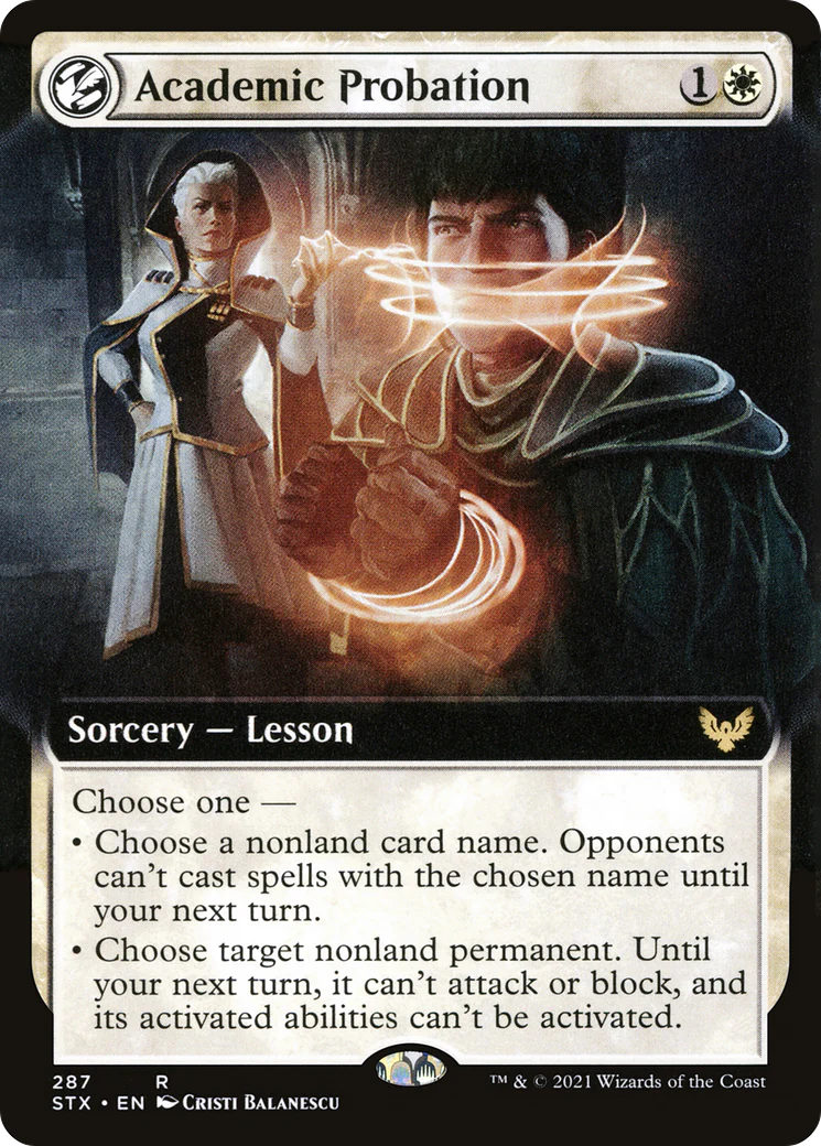 Academic Probation (Extended Art) (STX-287)  - Strixhaven: School of Mages: (Extended Art, lesson)