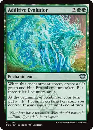 Additive Evolution (SOS-139)  Foil - Secrets of Strixhaven