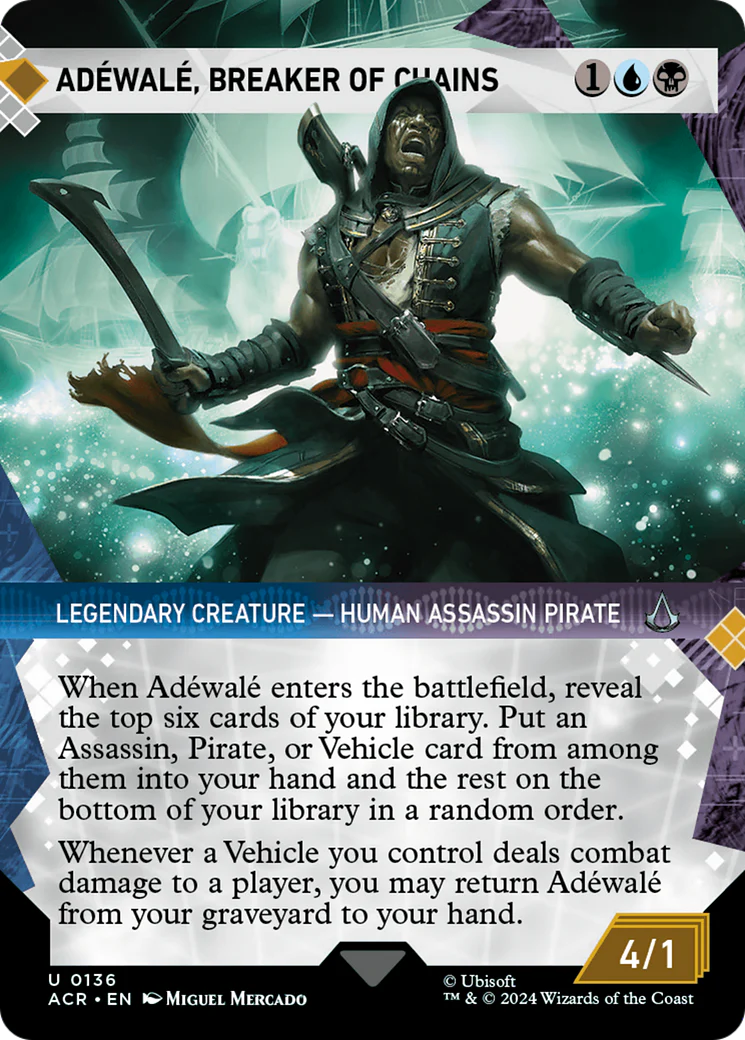 Adewale, Breaker of Chains (Showcase) (ACR-136) Foil - Assassin's Creed: (Showcase) (Borderless)