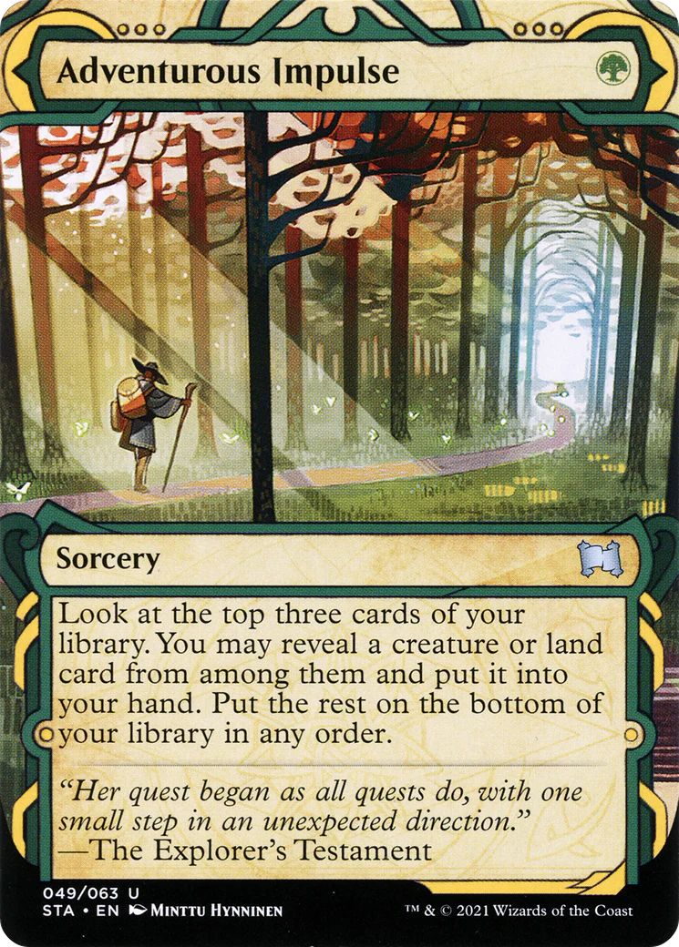 Adventurous Impulse (STA-049)  - Strixhaven Mystical Archive: (Showcase) (Borderless)