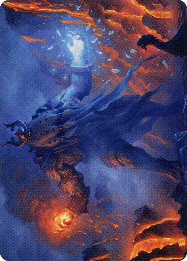 Aegar, the Freezing Flame // Aegar, the Freezing Flame (ASKHM-055)  - Art Series: Kaldheim (Borderless) - Image 3