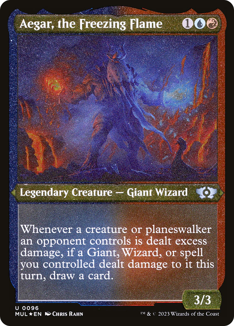 Aegar, the Freezing Flame (Foil Etched) (MUL-096)  Foil - Multiverse Legends