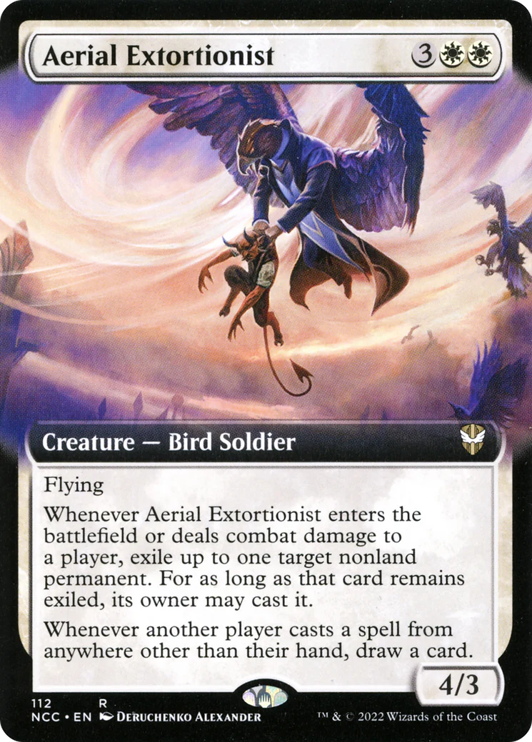 Aerial Extortionist (Extended Art) (NCC-112)  - New Capenna Commander: (Extended Art)