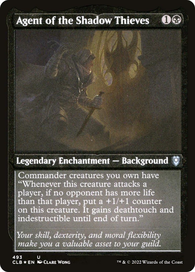 Agent of the Shadow Thieves (CLB-493)  Etched Foil - Commander Legends: Battle for Baldur's Gate