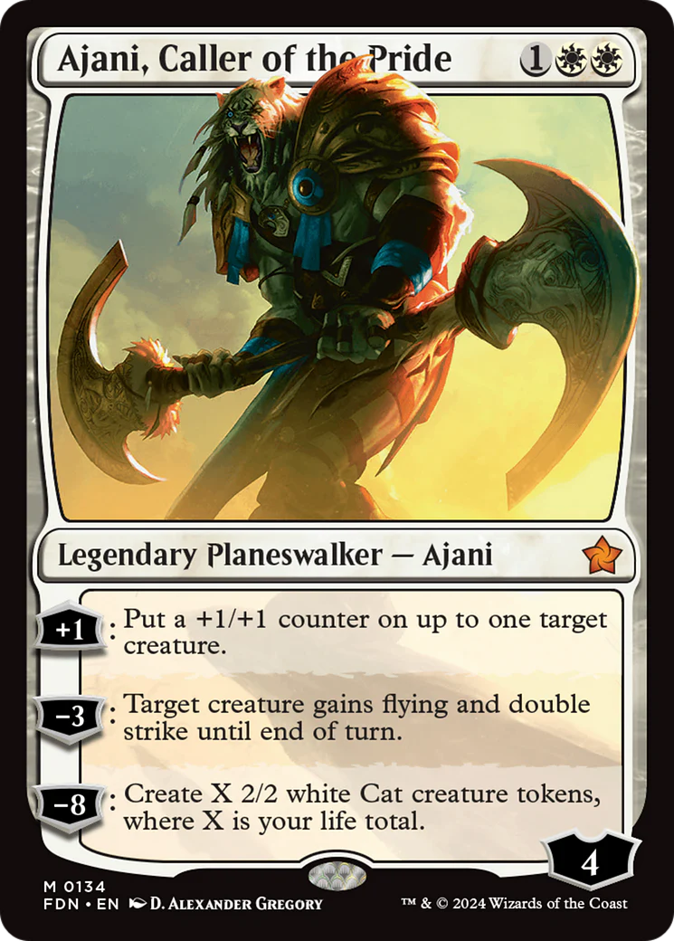Ajani, Caller of the Pride (FDN-134)  Foil - Foundations
