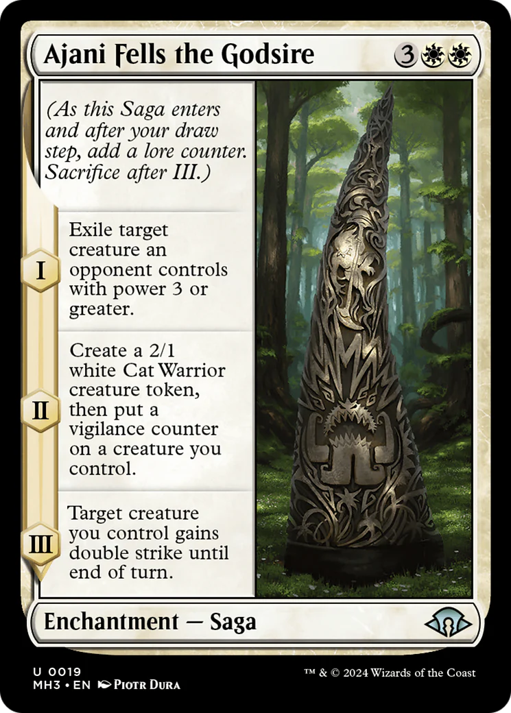 Ajani Fells the Godsire (MH3-019)  Foil - Modern Horizons 3