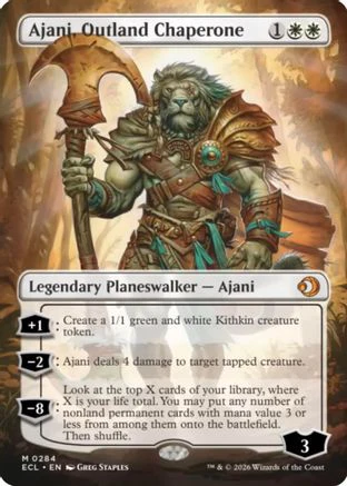 Ajani, Outland Chaperone (Borderless) (ECL-284)  Foil - Lorwyn Eclipsed
