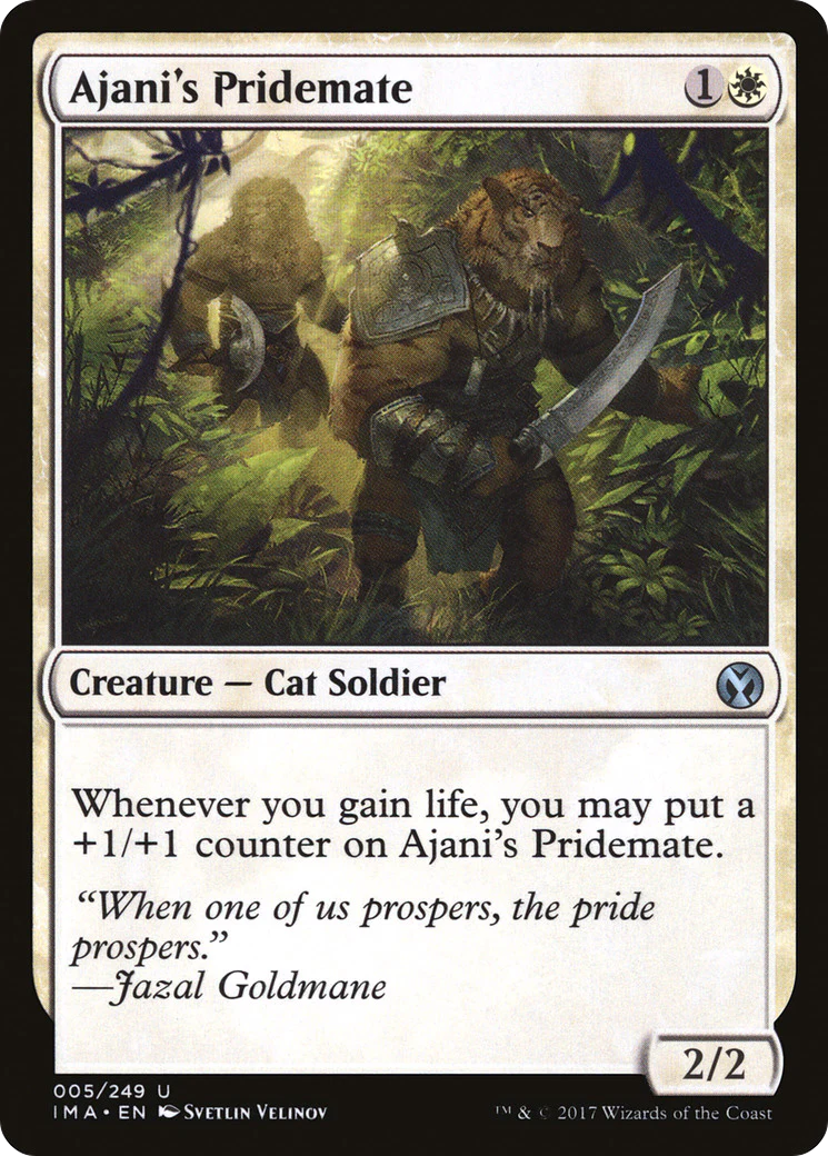 Ajani's Pridemate (IMA-005)  Foil - Iconic Masters