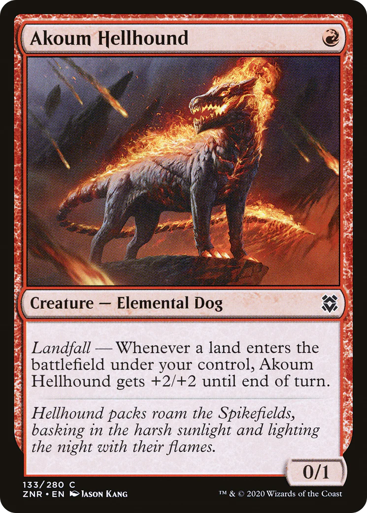 Akoum Hellhound (ZNR-133)  Foil - Zendikar Rising