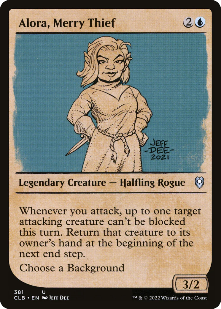 Alora, Merry Thief (Showcase) (CLB-381)  Foil - Commander Legends: Battle for Baldur's Gate: (Showcase)