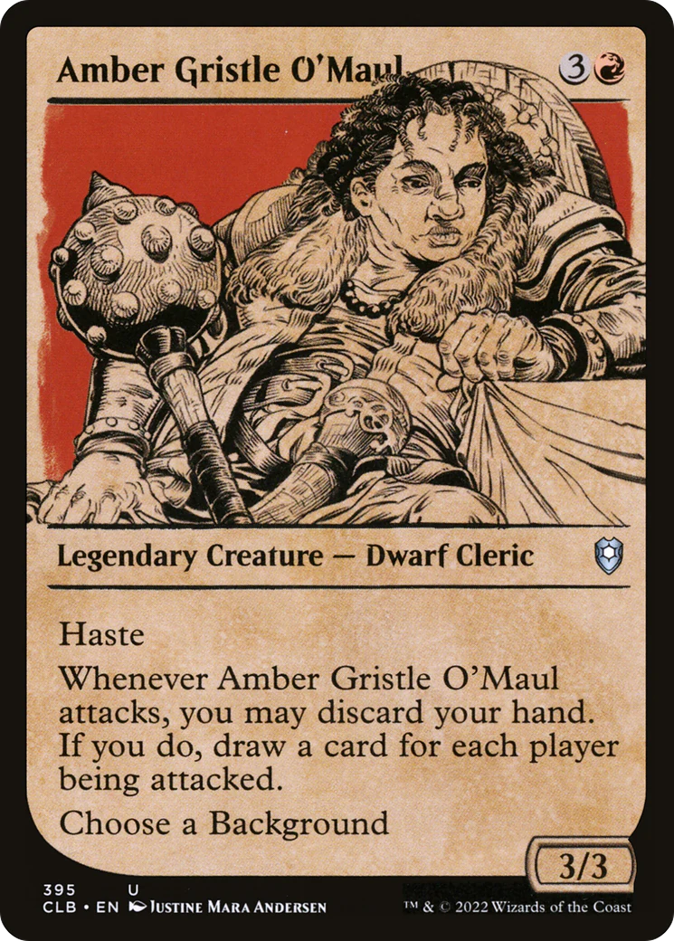 Amber Gristle O'Maul (Showcase) (CLB-395)  Foil - Commander Legends: Battle for Baldur's Gate: (Showcase)