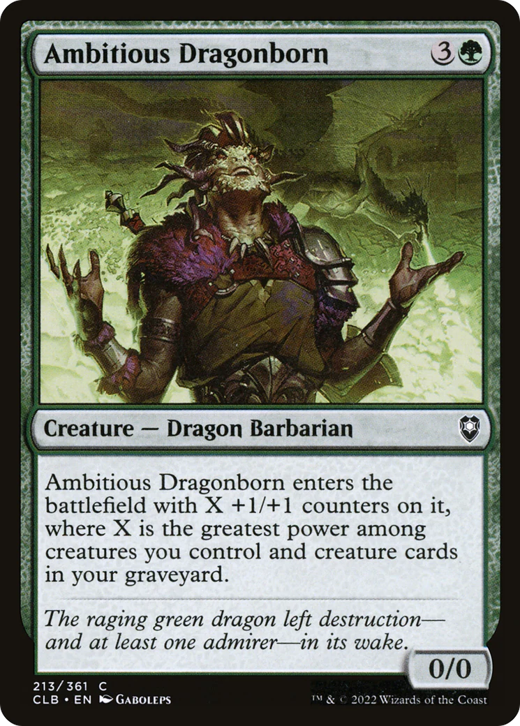 Ambitious Dragonborn (CLB-213)  Foil - Commander Legends: Battle for Baldur's Gate