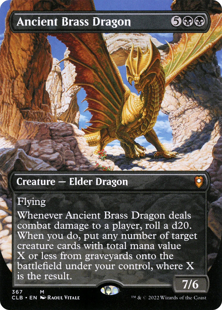 Ancient Brass Dragon (Borderless) (CLB-367)  - Commander Legends: Battle for Baldur's Gate