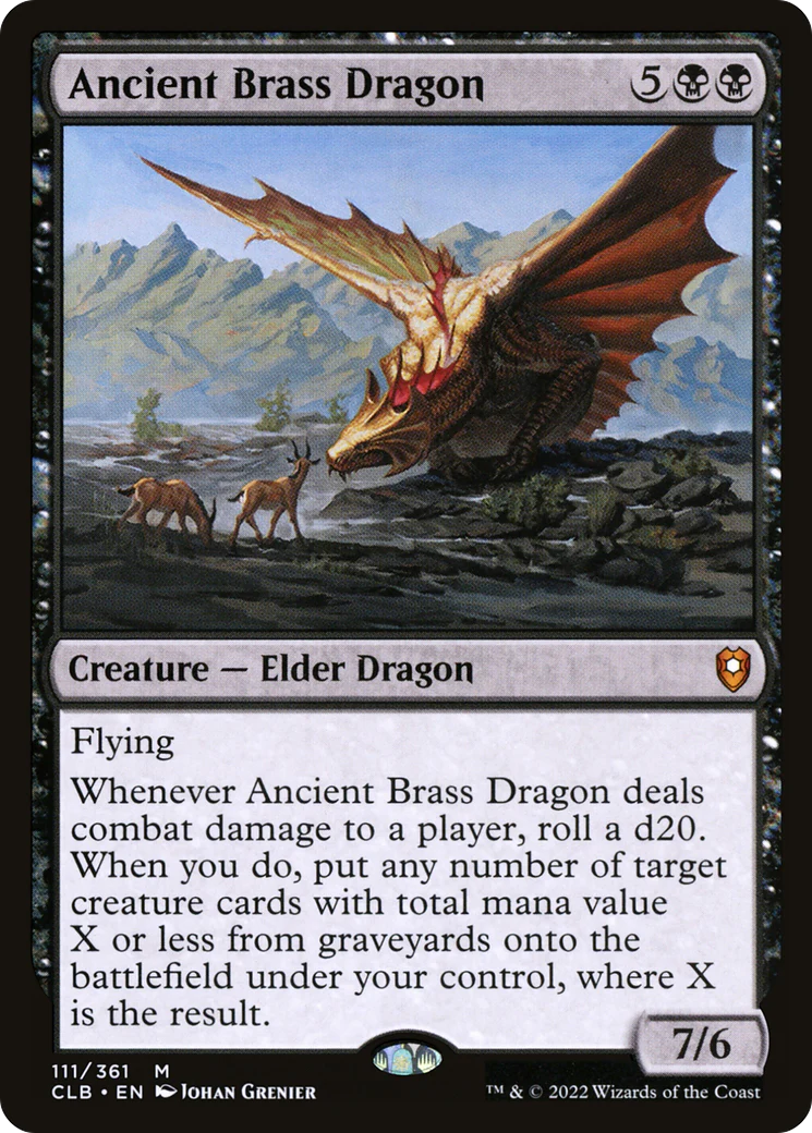 Ancient Brass Dragon (CLB-111)  - Commander Legends: Battle for Baldur's Gate