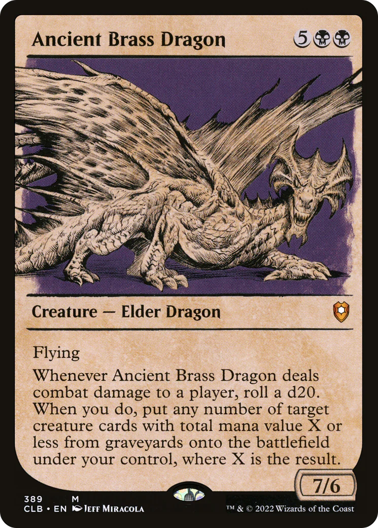 Ancient Brass Dragon (Showcase) (CLB-389)  Foil - Commander Legends: Battle for Baldur's Gate: (Showcase)