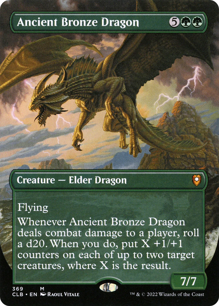 Ancient Bronze Dragon (Borderless) (CLB-369) Foil - Commander Legends: Battle for Baldur's Gate