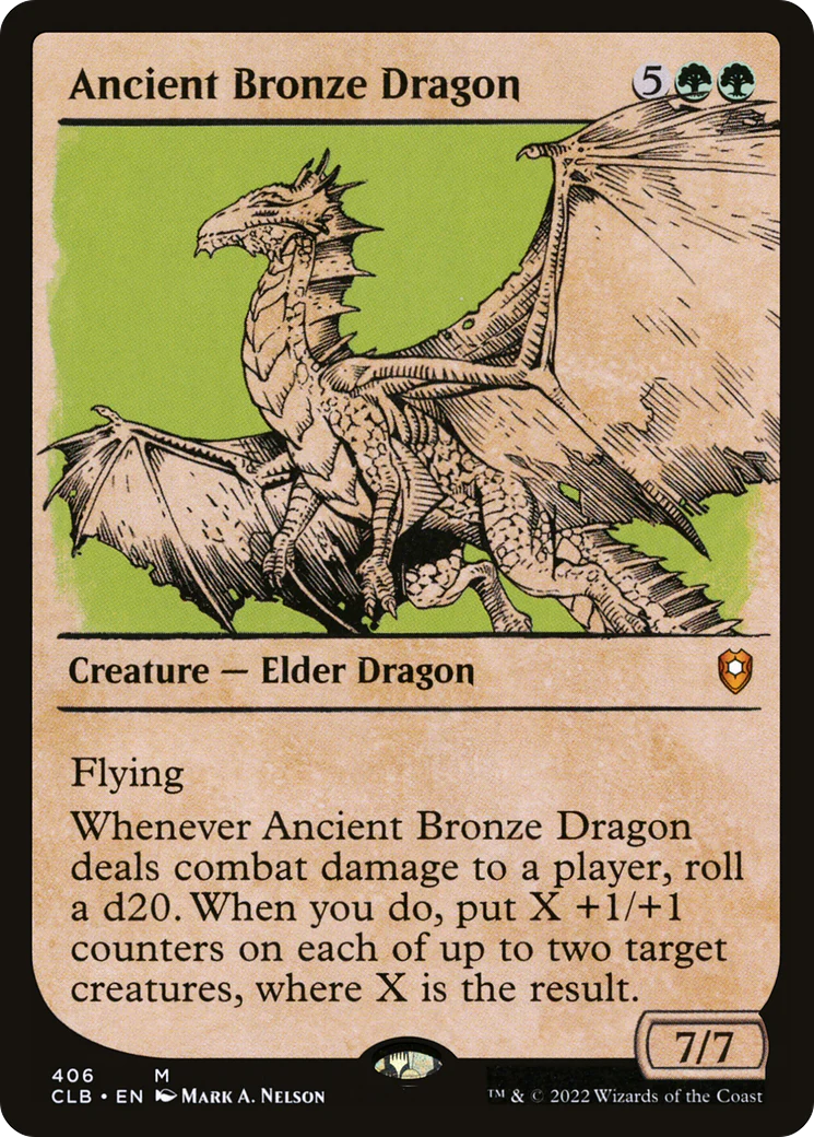 Ancient Bronze Dragon (Showcase) (CLB-406) Foil - Commander Legends: Battle for Baldur's Gate: (Showcase)
