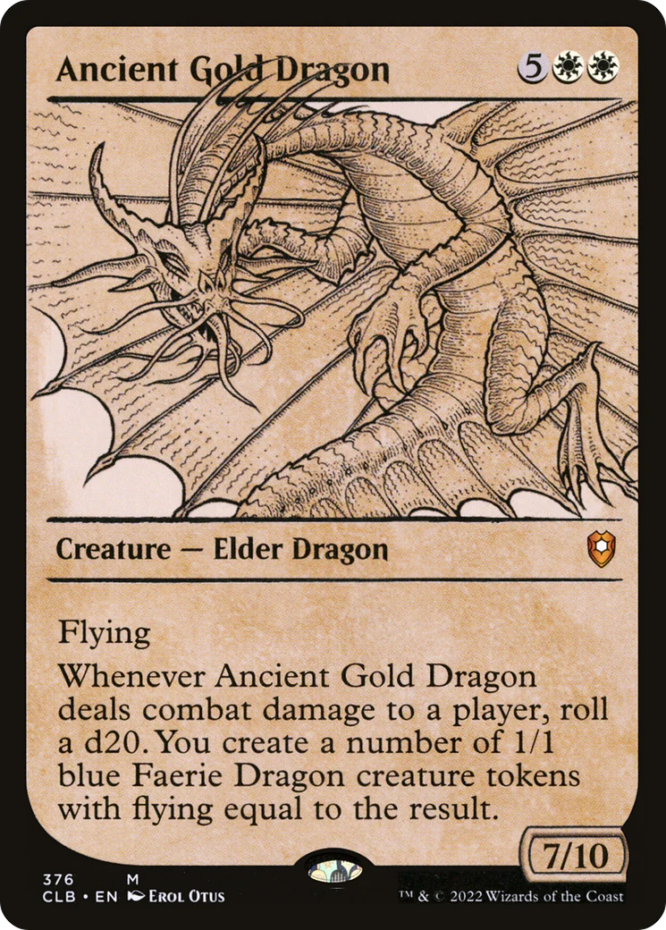 Ancient Gold Dragon (Showcase) (CLB-376)  Foil - Commander Legends: Battle for Baldur's Gate: (Showcase)