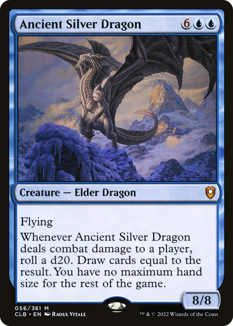 Ancient Silver Dragon (CLB-056) Foil - Commander Legends: Battle for Baldur's Gate