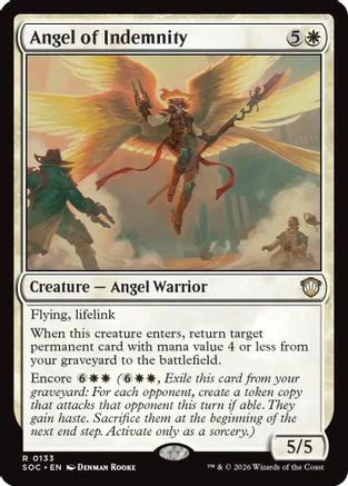 Angel of Indemnity (SOC-133)  - Commander: Secrets of Strixhaven