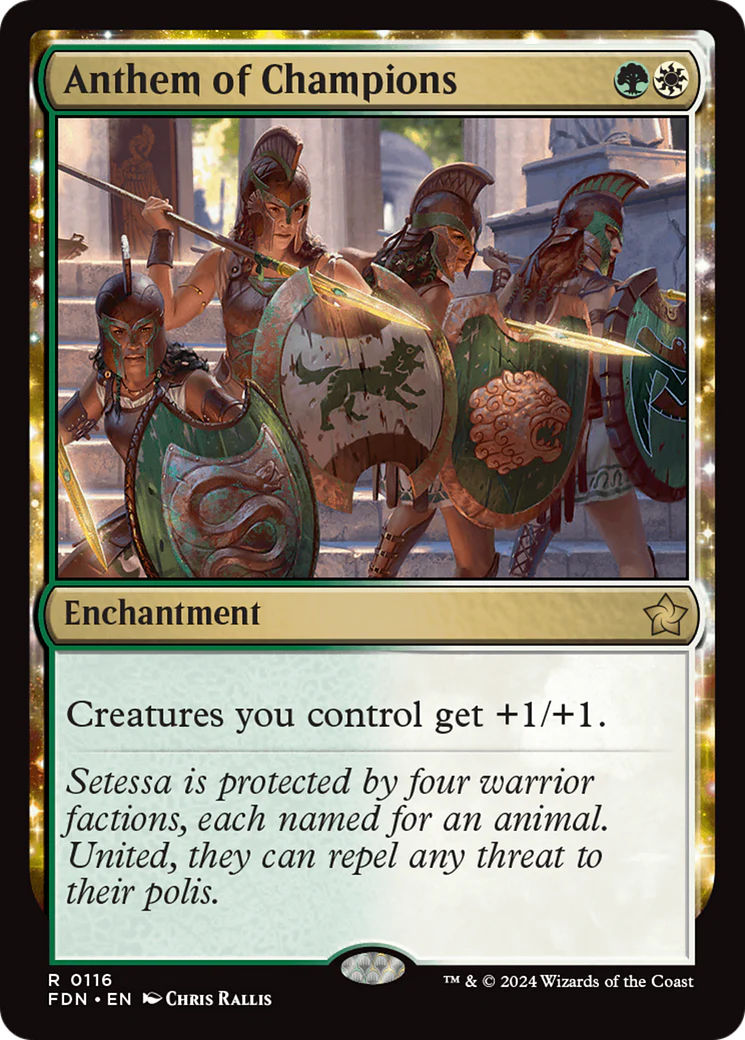 Anthem of Champions (FDN-116)  Foil - Foundations: (enchantment)