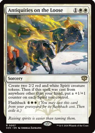 Antiquities on the Loose (SOS-007)  Foil - Secrets of Strixhaven
