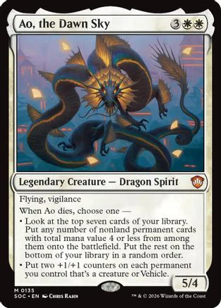 Ao, the Dawn Sky (SOC-135)  - Commander: Secrets of Strixhaven