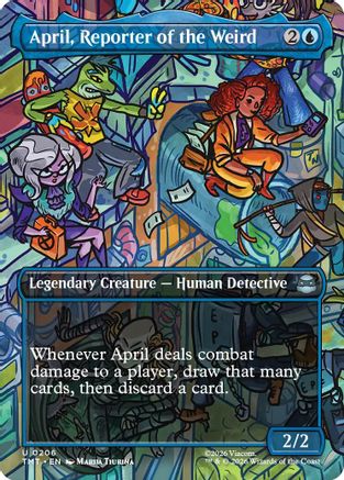 April, Reporter of the Weird (Borderless) (TMT-206)  Foil - Teenage Mutant Ninja Turtles