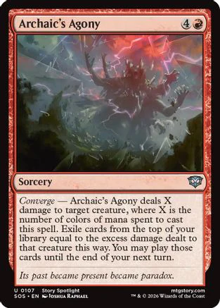 Archaic's Agony (SOS-107)  Foil - Secrets of Strixhaven