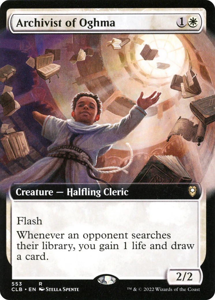 Archivist of Oghma (Extended Art) (CLB-553)  Foil - Commander Legends: Battle for Baldur's Gate: (Extended Art)