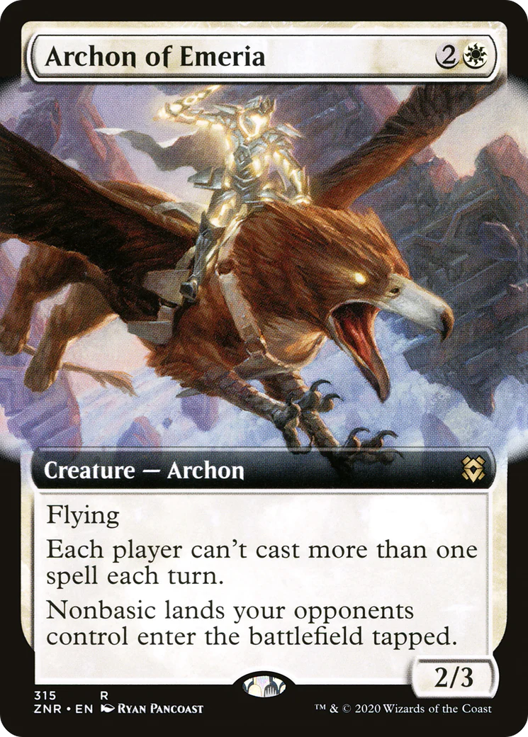 Archon of Emeria (Extended Art) (ZNR-315)  - Zendikar Rising