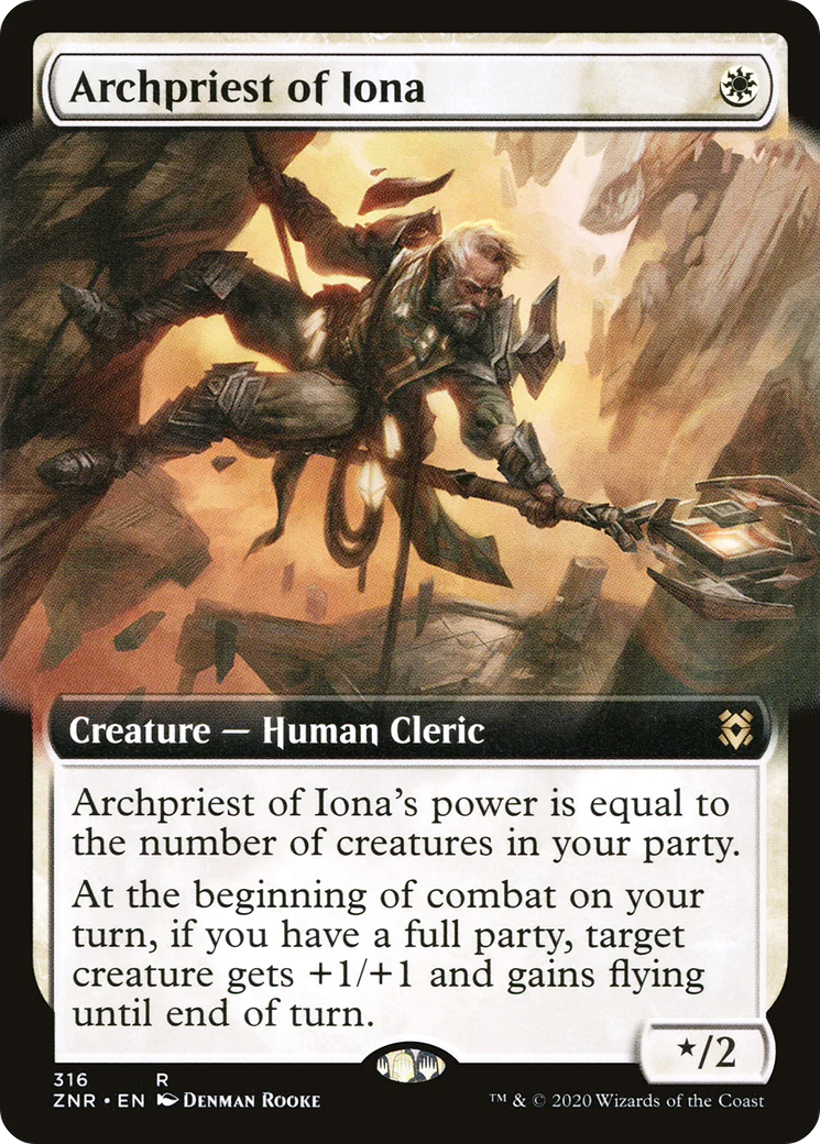 Archpriest of Iona (Extended Art) (ZNR-316)  - Zendikar Rising