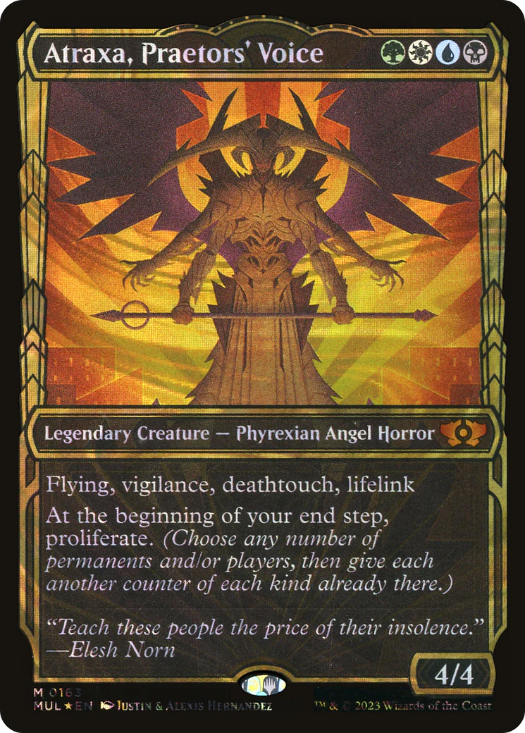 Atraxa, Praetors' Voice (Halo Foil) (MUL-163)  Foil - Multiverse Legends: (Showcase)