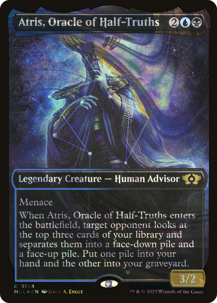 Atris, Oracle of Half-Truths (Halo Foil) (MUL-164) Foil - Multiverse Legends: (Showcase)