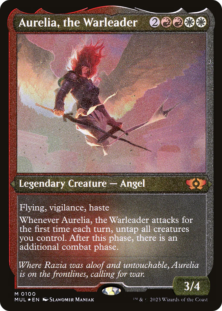 Aurelia, the Warleader (Foil Etched) (MUL-100)  Foil - Multiverse Legends