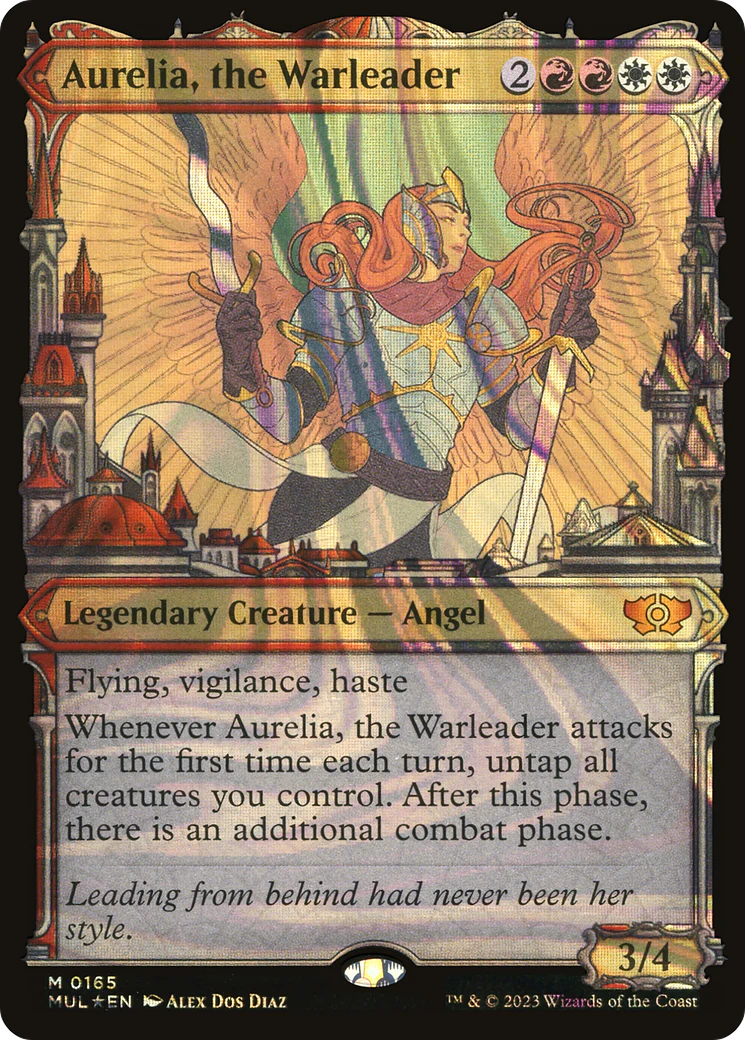 Aurelia, the Warleader (Halo Foil) (MUL-165)  Foil - Multiverse Legends: (Showcase)