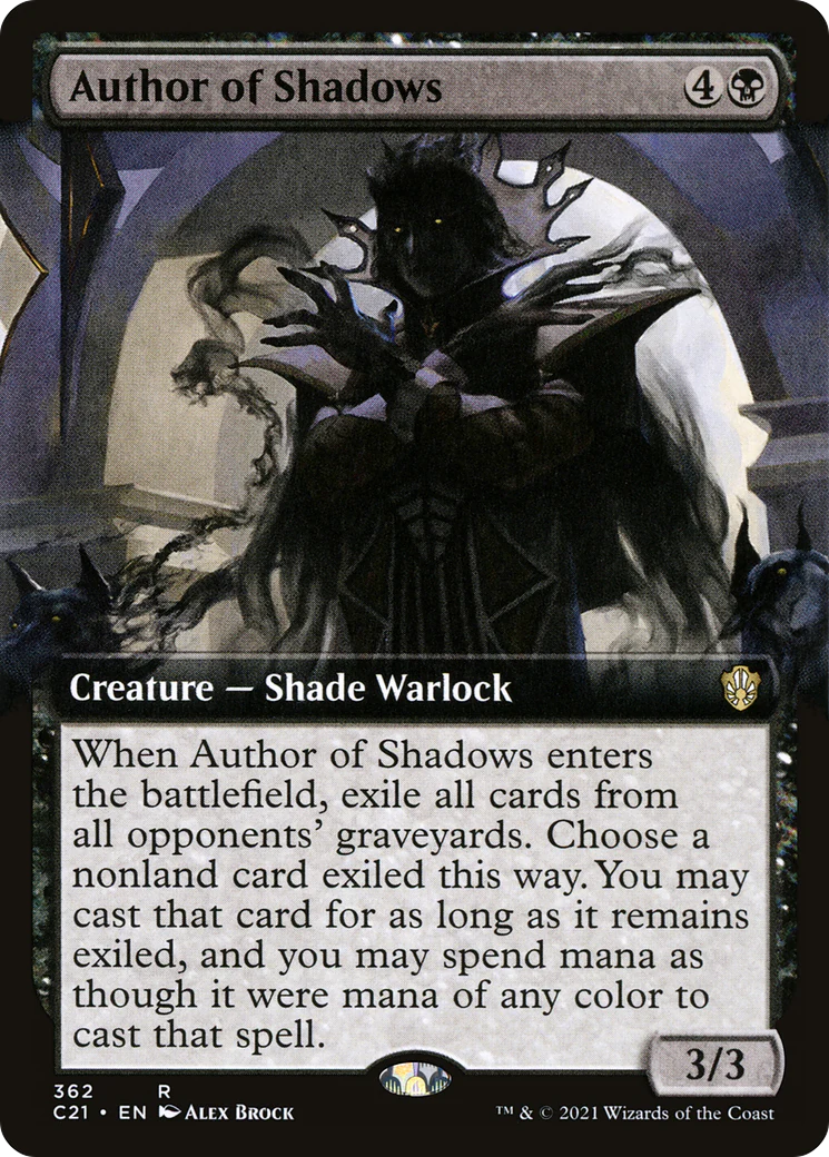 Author of Shadows (Extended Art) (C21-362)  - Commander 2021: (Extended Art)