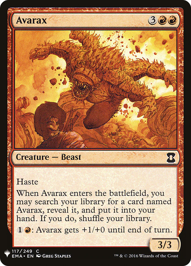 Avarax (LIST-EMA-117)  - The List