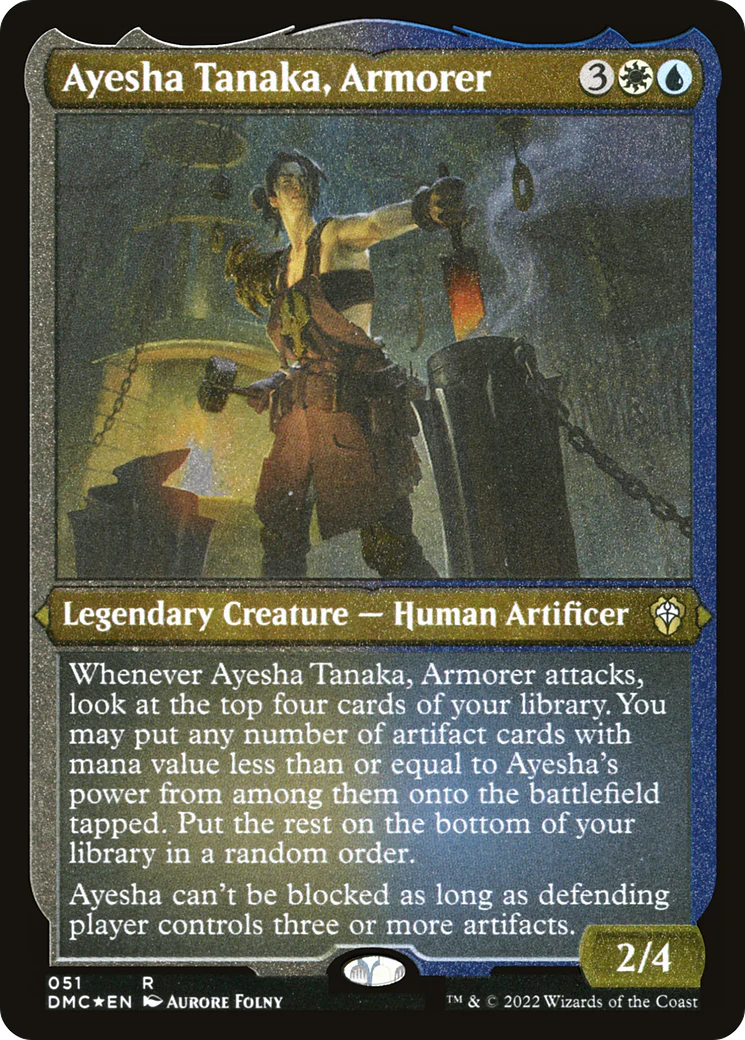 Ayesha Tanaka, Armorer (DMC-051)  Etched Foil - Dominaria United Commander