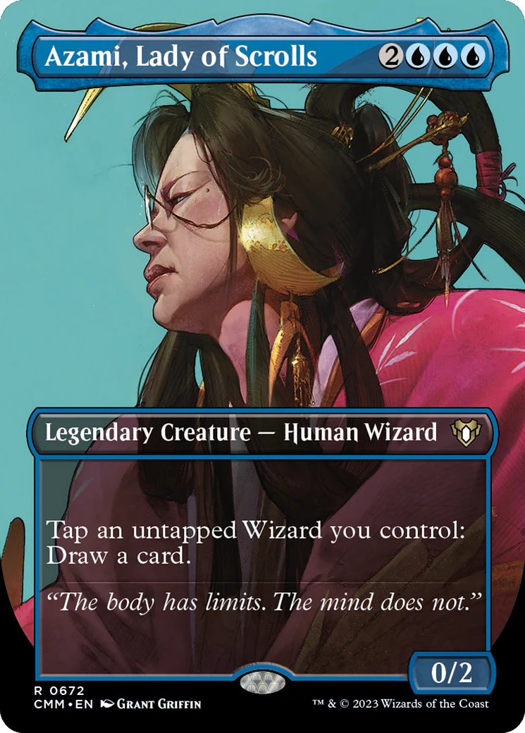 Azami, Lady of Scrolls (Borderless) (CMM-672)  Foil - Commander Masters