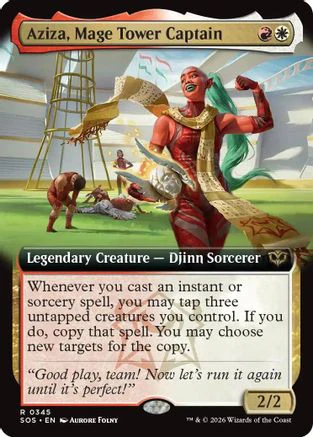 Aziza, Mage Tower Captain (Extended Art) (SOS-345)  Foil - Secrets of Strixhaven