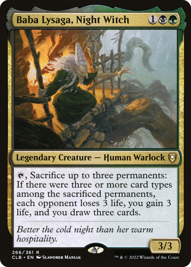 Baba Lysaga, Night Witch (CLB-266)  Foil - Commander Legends: Battle for Baldur's Gate