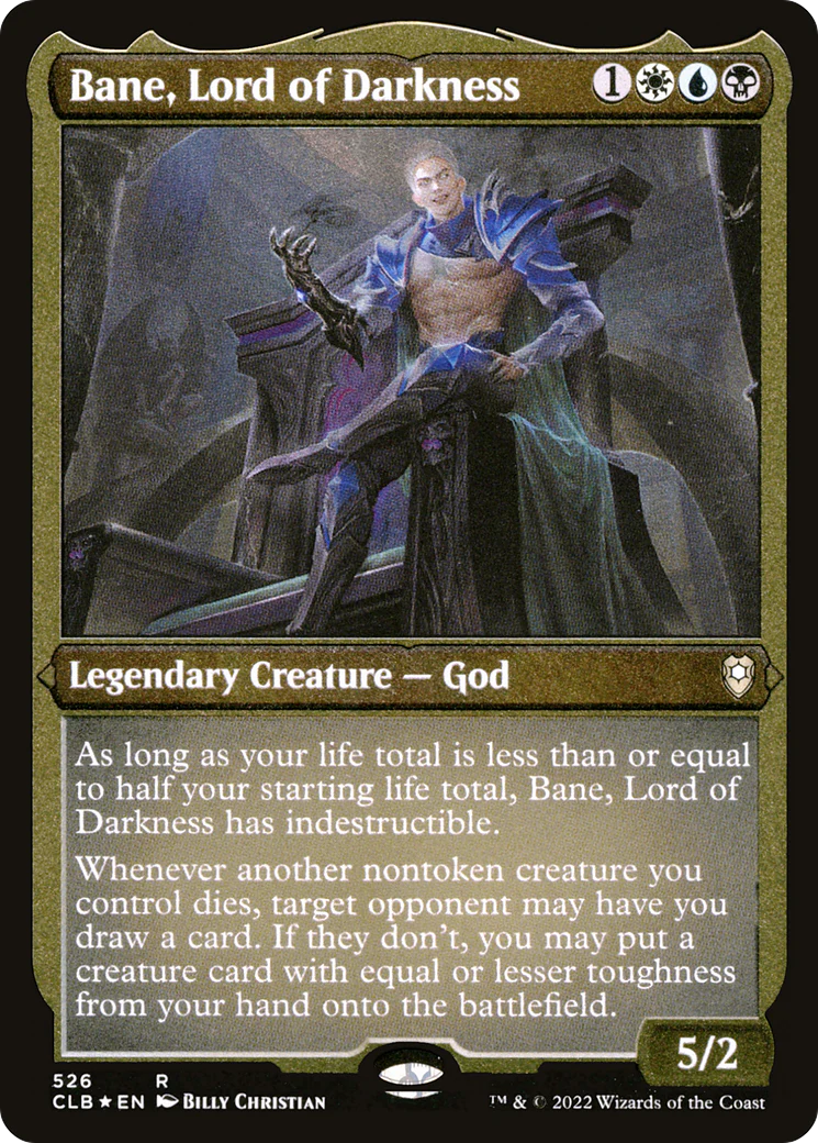 Bane, Lord of Darkness (CLB-526)  Etched Foil - Commander Legends: Battle for Baldur's Gate