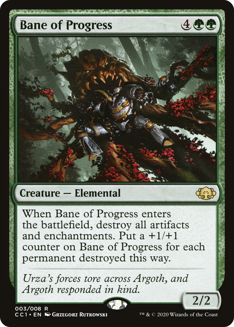 Bane of Progress (CC1-003)  Foil - Commander Collection: Green