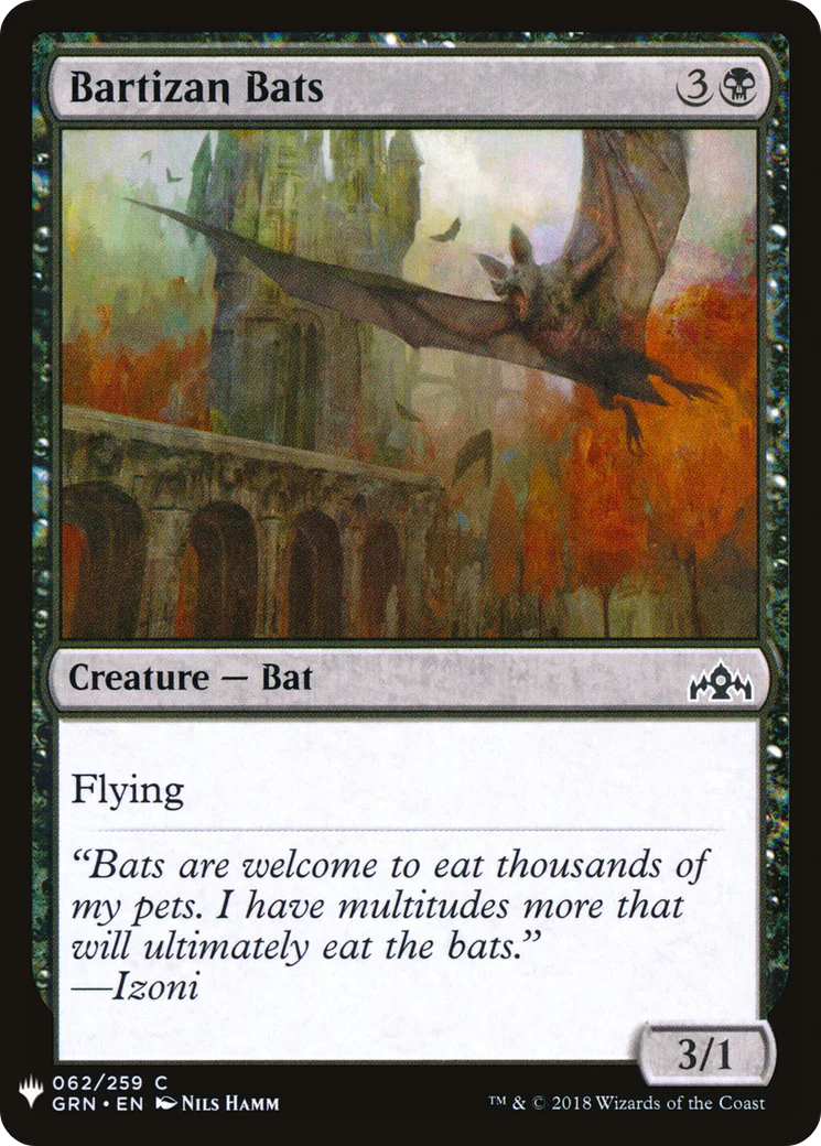 Bartizan Bats (LIST-062)  - The List
