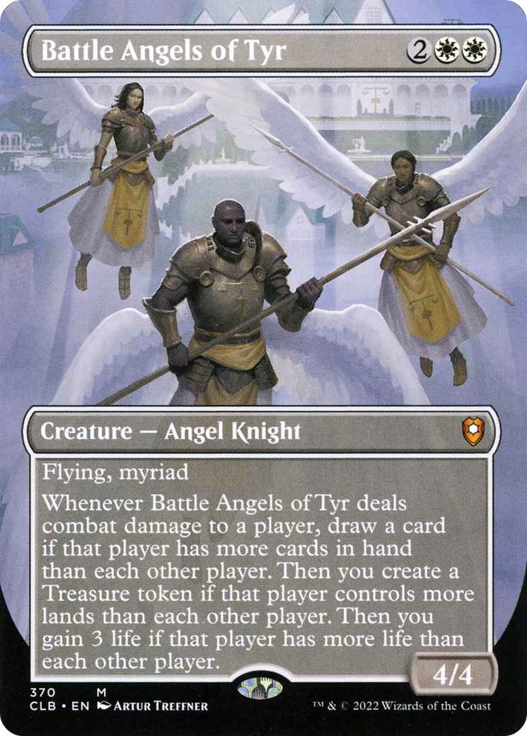 Battle Angels of Tyr (Borderless) (CLB-370)  - Commander Legends: Battle for Baldur's Gate