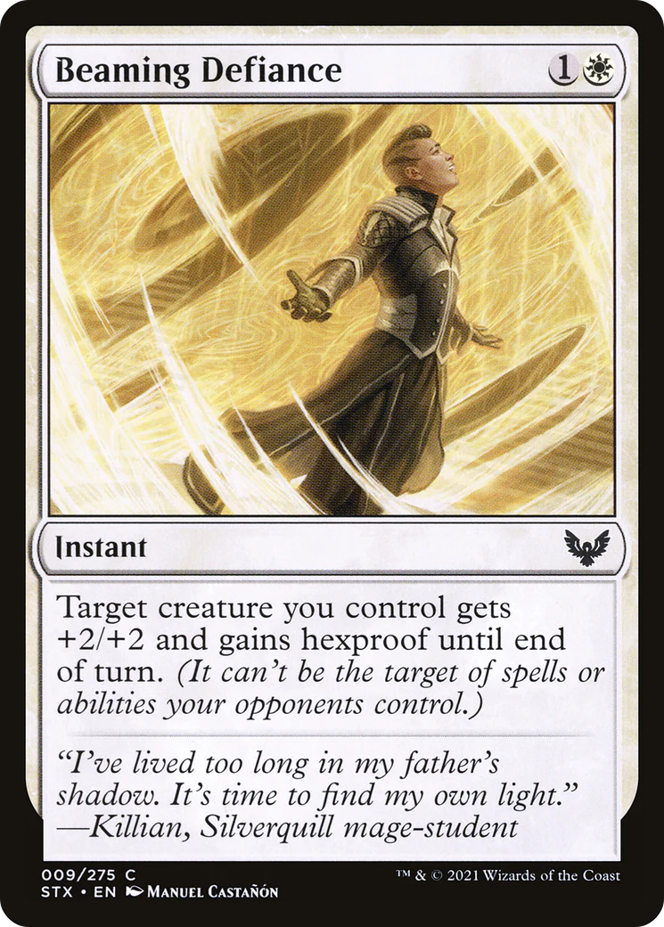 Beaming Defiance (STX-009)  Foil - Strixhaven: School of Mages