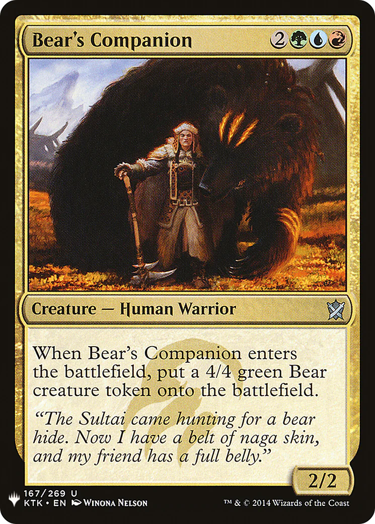 Bear's Companion (LIST-KTK-167)  - The List